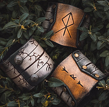 Elevate Your Wrist with Handcrafted Unisex Leather Bracelets, Embellished with Pagan Symbols, Ornaments, Runes, and Norse Mythology. Embrace Ancient Power and Style.